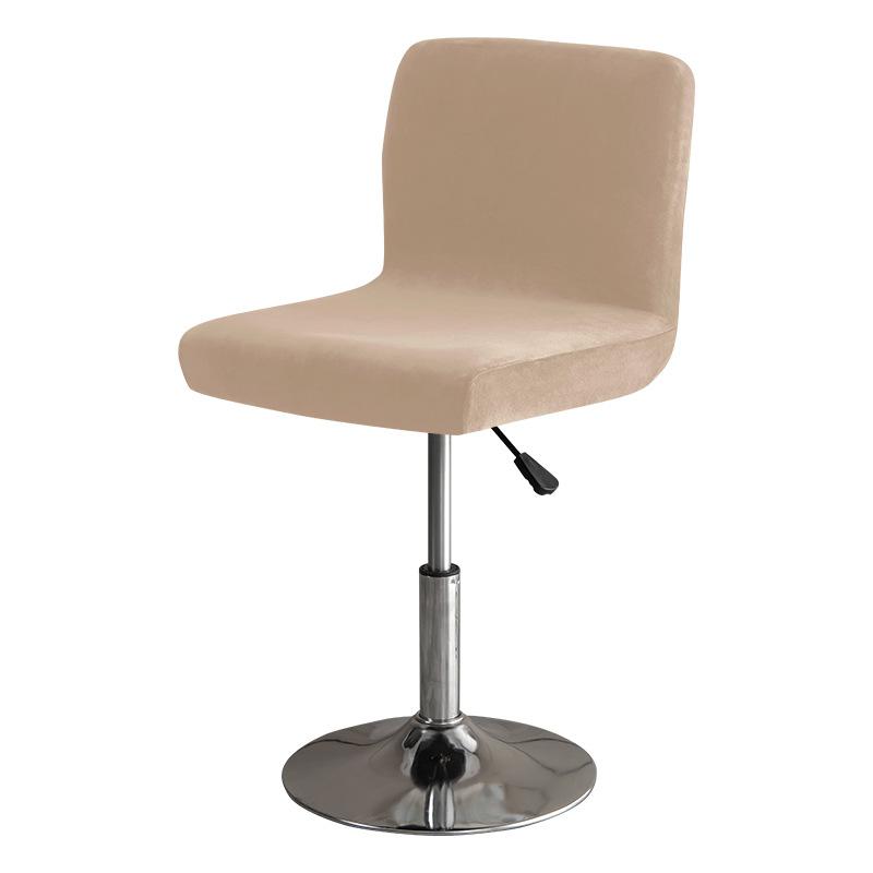 Толстый бархатный чехол на стул для барного стула, однотонные плюшевые вращающиеся чехлы на стулья, эластичные чехлы из спандекса с низкой спинкой, чехлы на обеденное сиденье