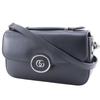 Gucci Маленькая сумка на плечо Petit GG 739722 Double G 2WAY черная кожаная Женская Б/у