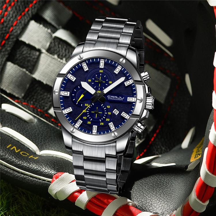 CRRJU-2296 Men's Watch Casual Business Fashion Personality Watch Men's Watch Student Watch Simple Calendar