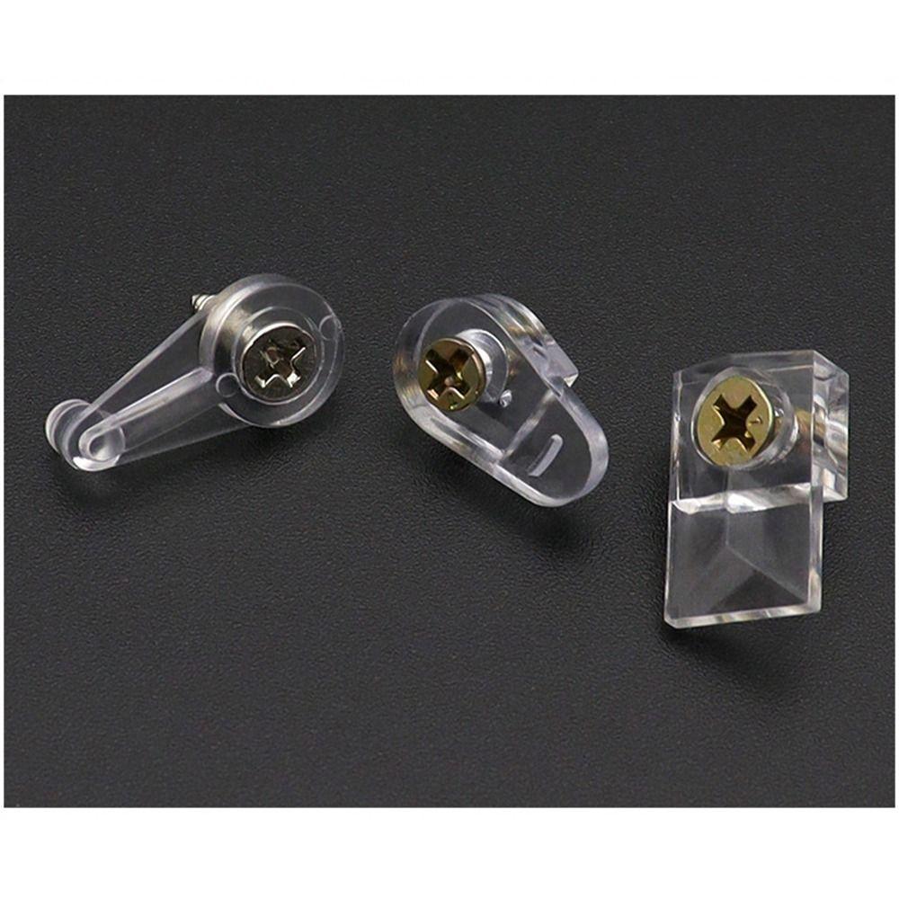 100Pcs with Screws Glass Fixing Clip Kit Plastic Mirror Holder Clip  Cabinet Doors Windows