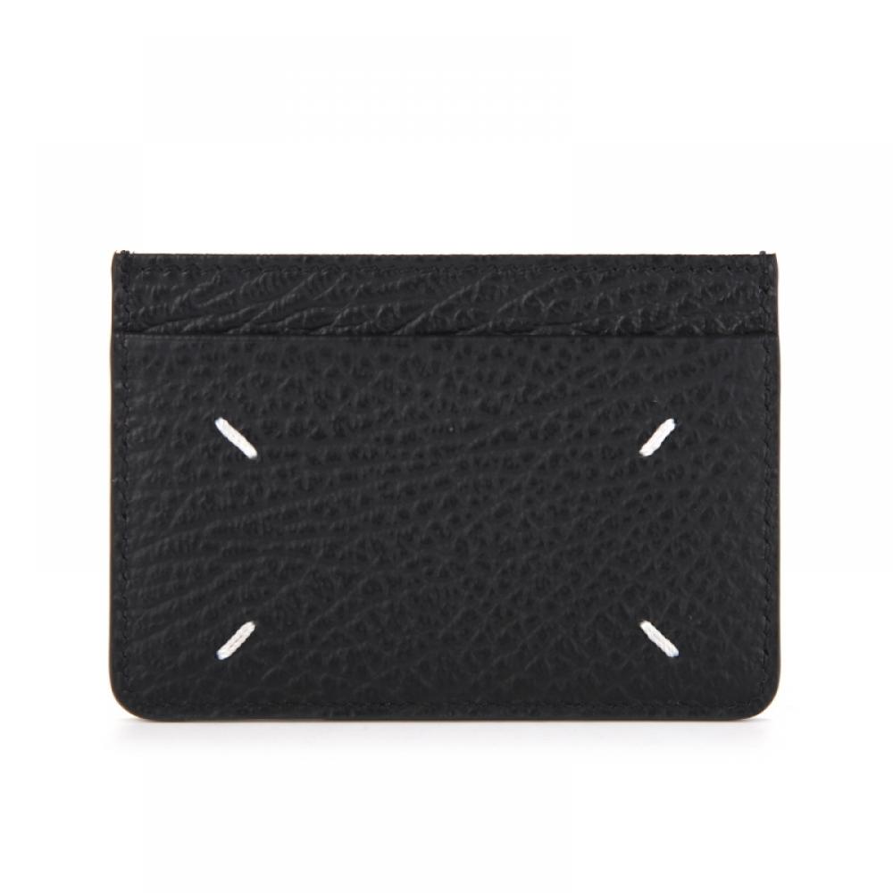 Maison Margiela Sa1vx0005 P4455 T8013 Держатель для карт с прошитой зернистой кожей