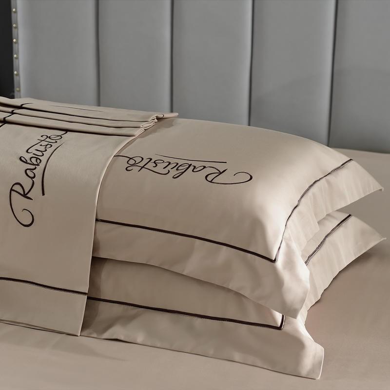 Premium 60s Cotton Pillowcases Set Of 2 Pure Color Long Staple 48x74cm OEKO-TEX Certified Soft Breathable Home