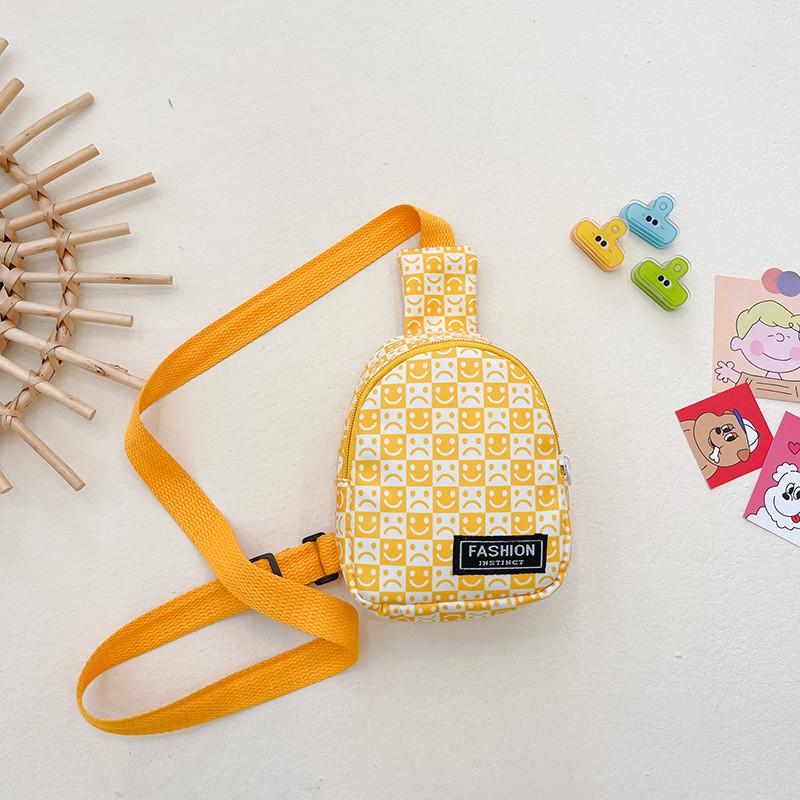 Сумка на плечо с принтом в клетку, повседневная нагрудная сумка, детская сумка через плечо для улицы