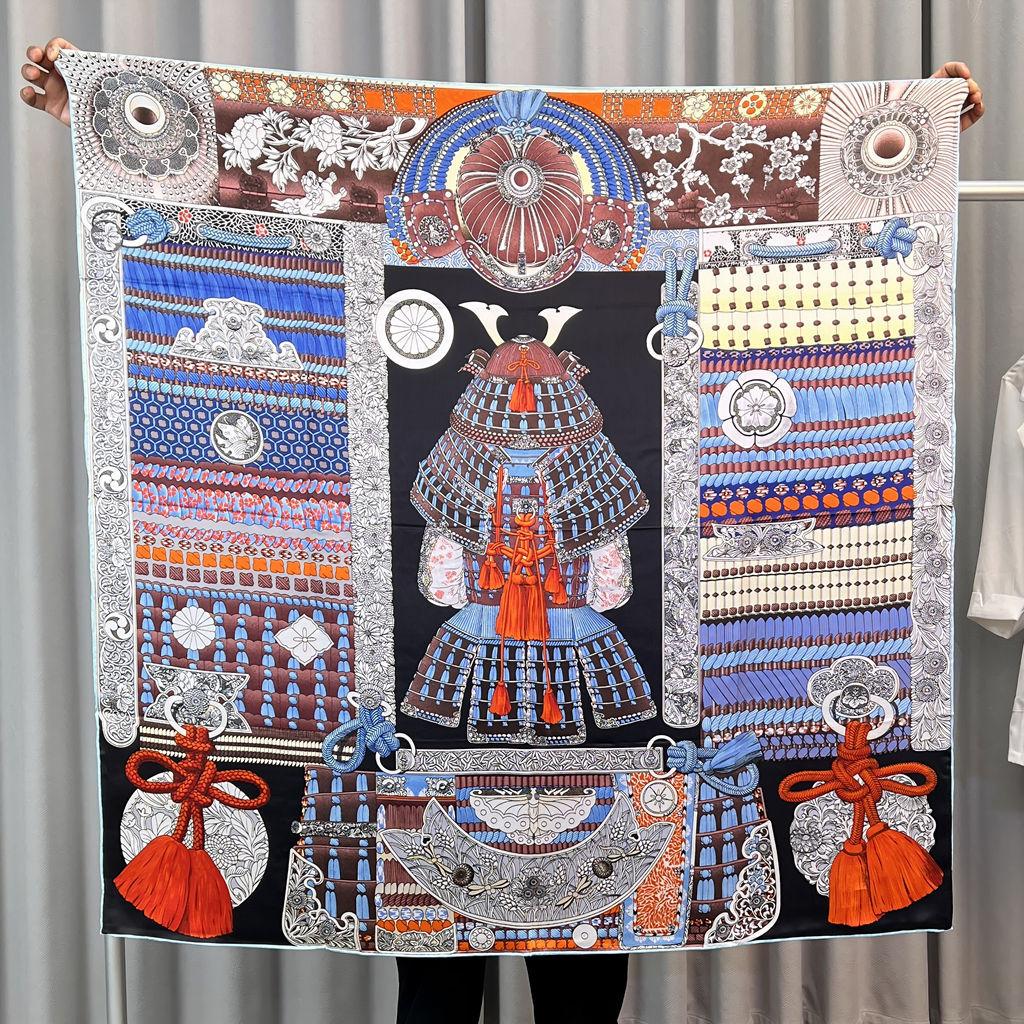 Silk Black Gold Cashew Silk Scarf Women'S Spring And Autumn Versatile Satin Square Scarf Mulberry Silk Silk Scarf Shawl