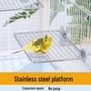 Stainless Steel Bird Toy Platform - Tiger Skin and Black Phoenix Design for Bird Cages