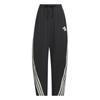 Climacool To'qilgan Sport Shimlar Moda Tez Quriydigan Keng Kesimli Chiziqli Kundalik Shimlar Ayollar Pastki Qismi Qora KC1492