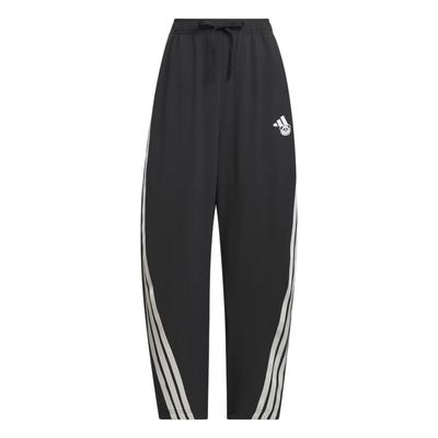 Спортивные брюки Climacool из ткани, быстросохнущие, свободного кроя, в полоску, повседневные, женские, черные KC1492