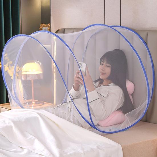 Складная москитная сетка, портативная регулируемая москитная сетка, дорожная сетка от насекомых, спальная сетка для летней кровати в общежитии, кемпинга