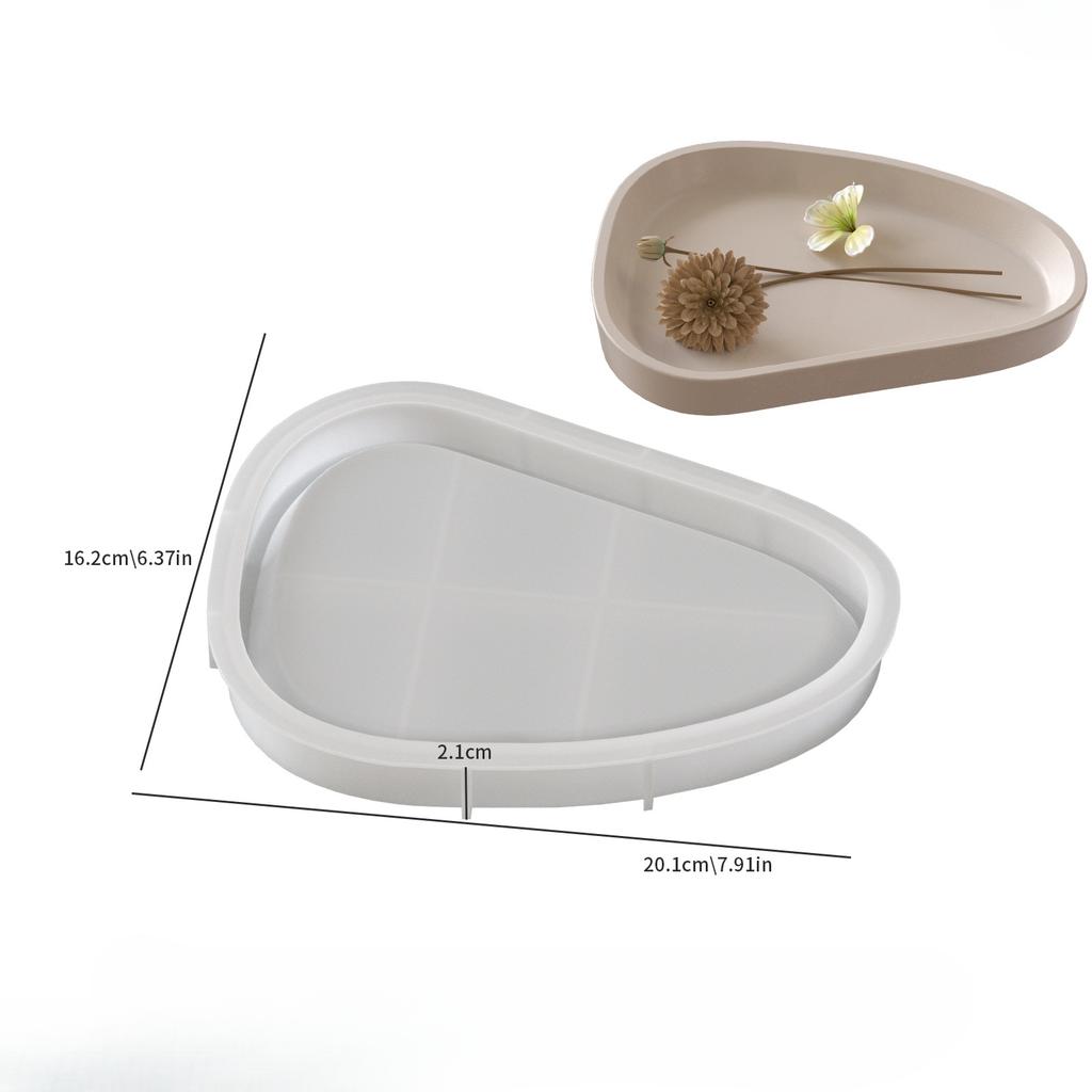 Сделай сам форма из смолы, форма для гипса для ароматерапии, цементный поднос для хранения, круглый, треугольный, поднос для украшений, силиконовая форма