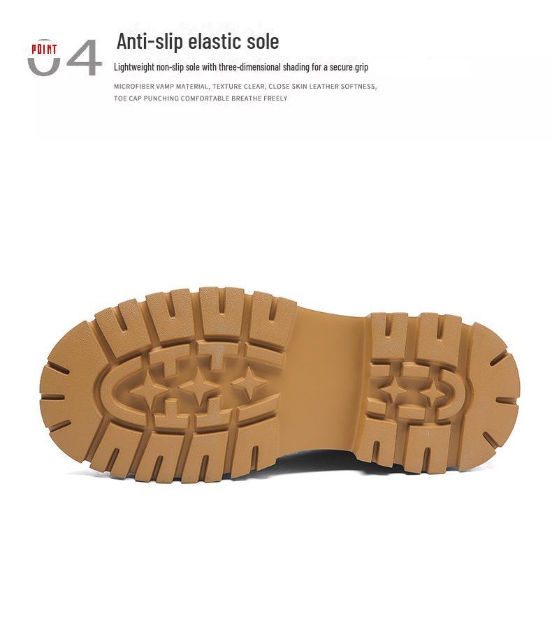 Мужские новые ботинки Martin 2024 года: Осенне-зимняя уличная желтая обувь с высоким берцем и мягкой подошвой для повседневной работы