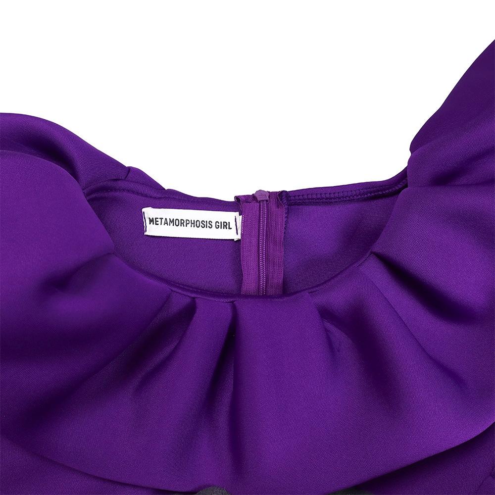 JKASHDK Женские модные весенне-осенние однотонные коктейльные и вечерние платья с рукавами 1/2 и круглым вырезом с высокой талией