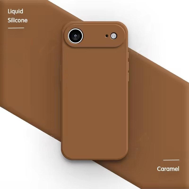 Soft Phone Case for iPhone 17 Air 16E 15 14 13 Mini 12 11 Pro Max Plus 6/7/8 X XR SE Funda Square Liquid Silicone Camera Lens Protection Back Cover