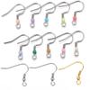 10pcs 50pcs 100pcs Stainless Steel Earrings Colorful Beads Hook Earwire Hooks for DIY Jewelry Making Dangle Components Wholesale