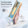Zfold4 Front Glass Film Plating Leather Case For Samsung Galaxy Z Fold 4 Fold4 Fold3 Fold 3 5g Phone Accessories Cases
