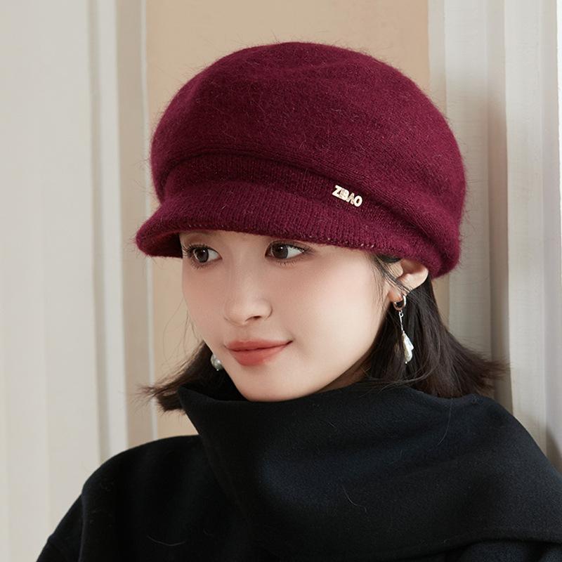 Зимняя женская шапка, теплые шапки, вязаные шапки, женская шапка из кроличьего меха, осенне-зимняя женская модная шапка, шапки Skullies