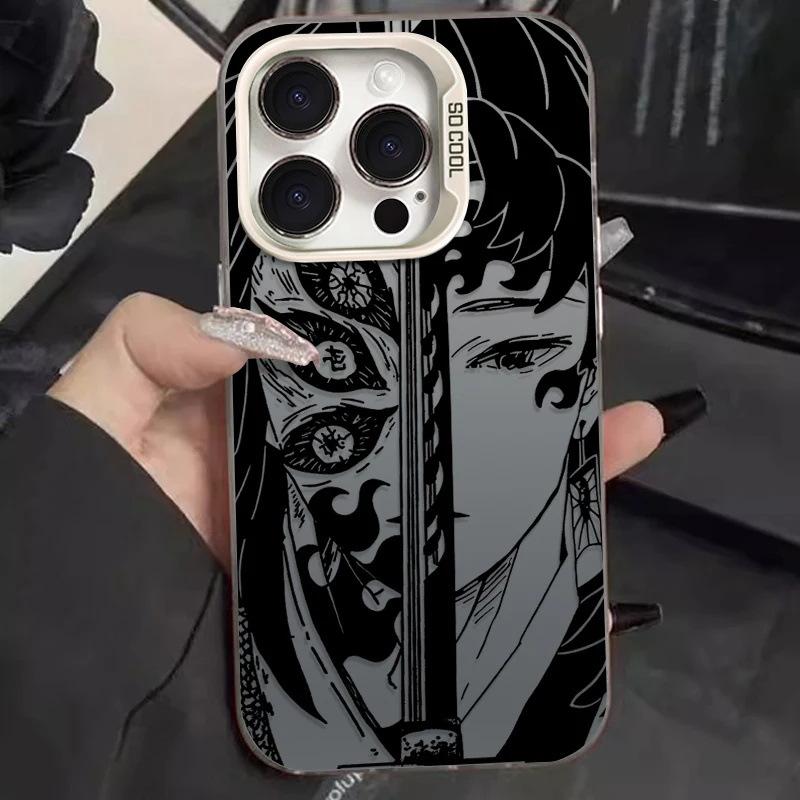 Чехол для мобильного телефона Apple 17PRO iPhone13promax, противоударный, защитный чехол AIR, Аниме Клинок Уничтожитель Призраков Черный Мертвый Му Яблоко