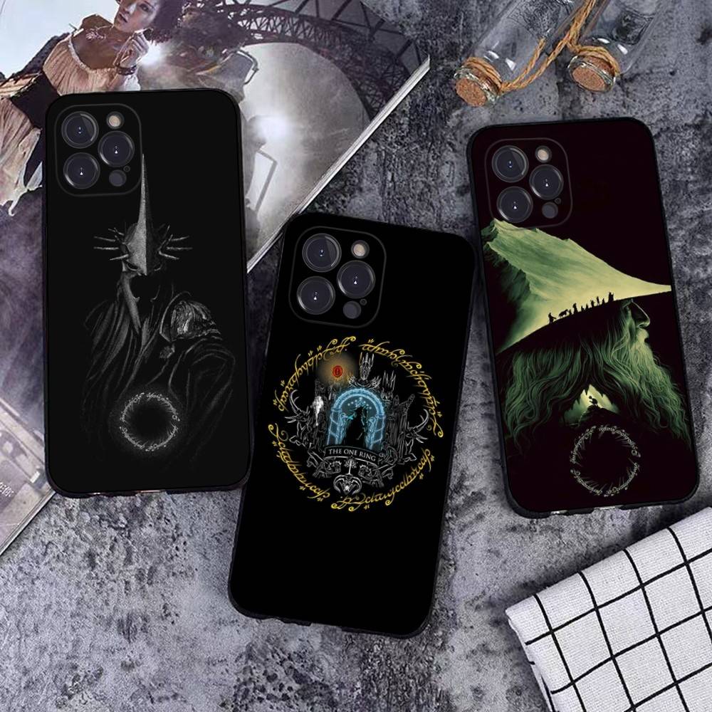 Чехол для телефона «Властелин колец» (The Lord of the Rings) для iPhone 17 Air 16 15 14 Plus 13 12 Mini 11 Pro Max Черный