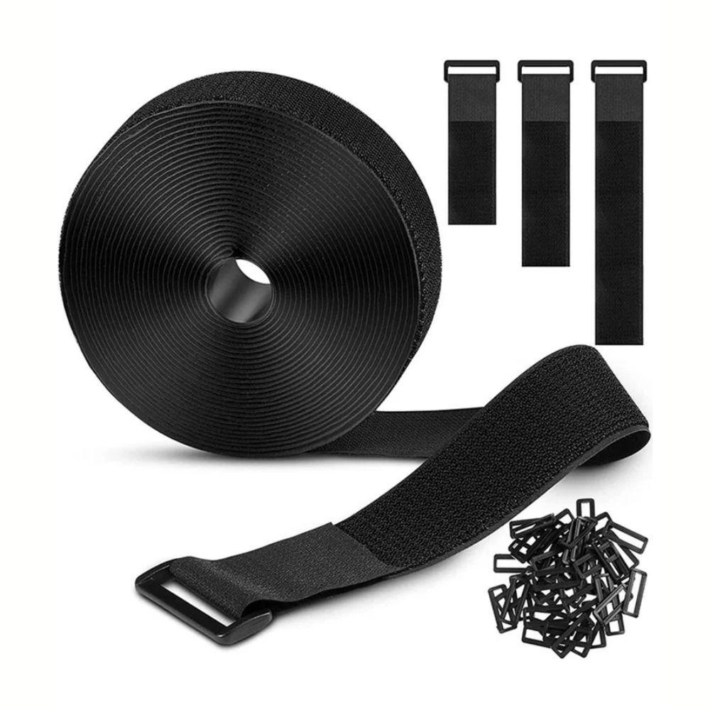 Free Cut Length Hook Loop Straps Reusable Cable Ties Fastener Self Adhesive Straps Securing Strap