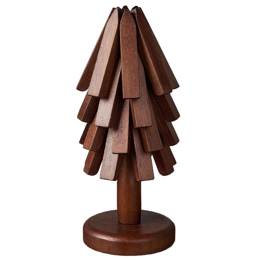 Подставка с дизайном дерева Деревянные подставки Нескользящие Декоративные Защищающие от ожогов Термостойкие Настольные коврики Деревянный настольный коврик для чайника, горячих кастрюль