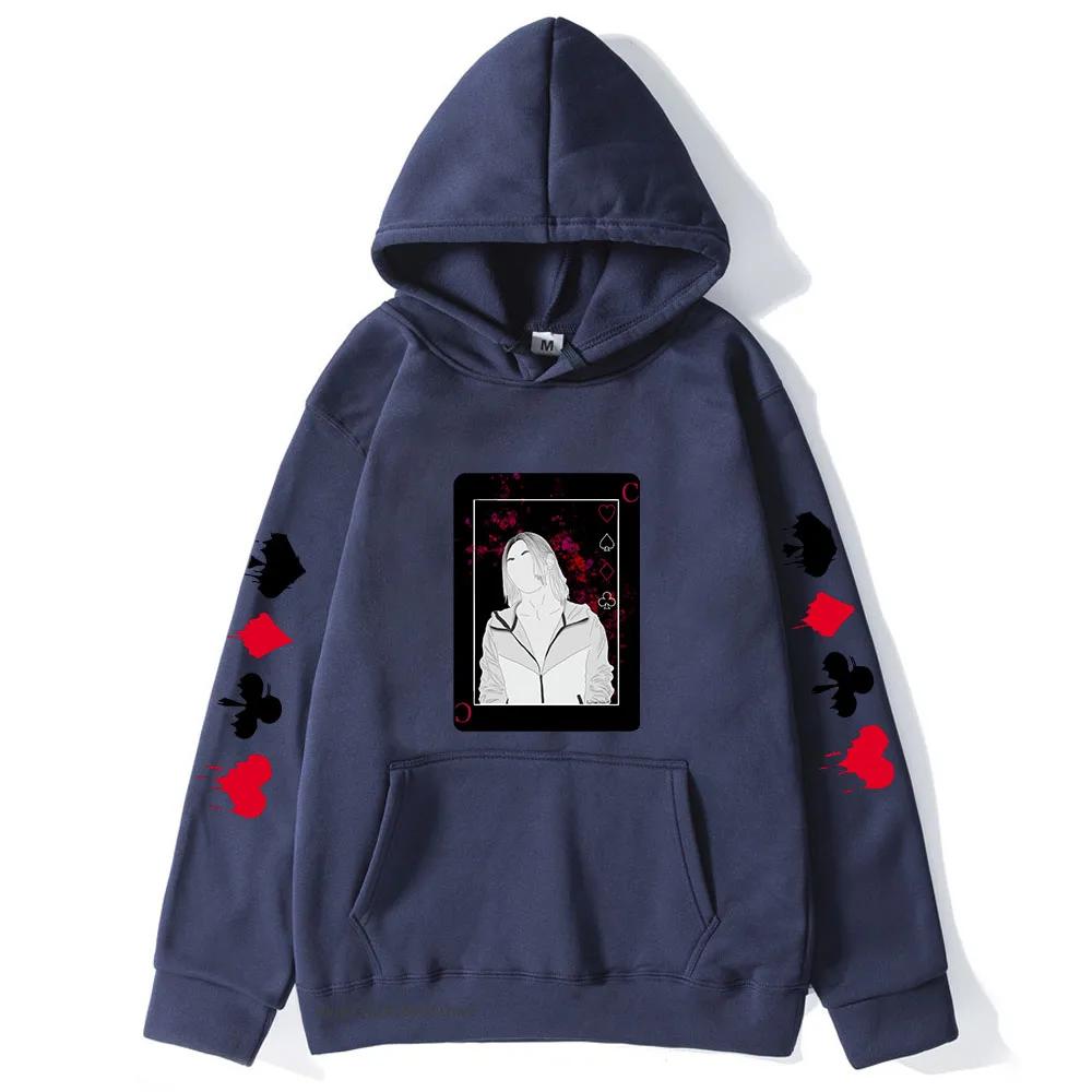Толстовка с капюшоном «Алиса в Бордерленде» Kawaii Cartoon Chishiya Playing Card для мужчин/женщин Harajuku Unisex