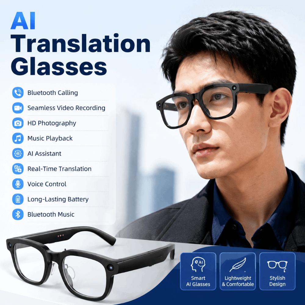 Anti-Blue Light AI Smart Glasses Real-time Translation Smart Video Glasses  Voice Call