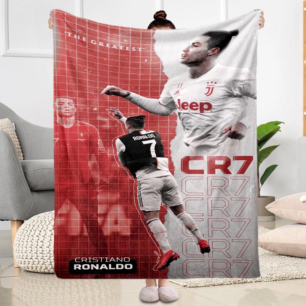 Ronaldo's Saudi Football Blanket Warmthful Decor Suitable for Seaside Office Bed for All Seasons Warmthful Decor Unique Gift for Family and Friends Ca