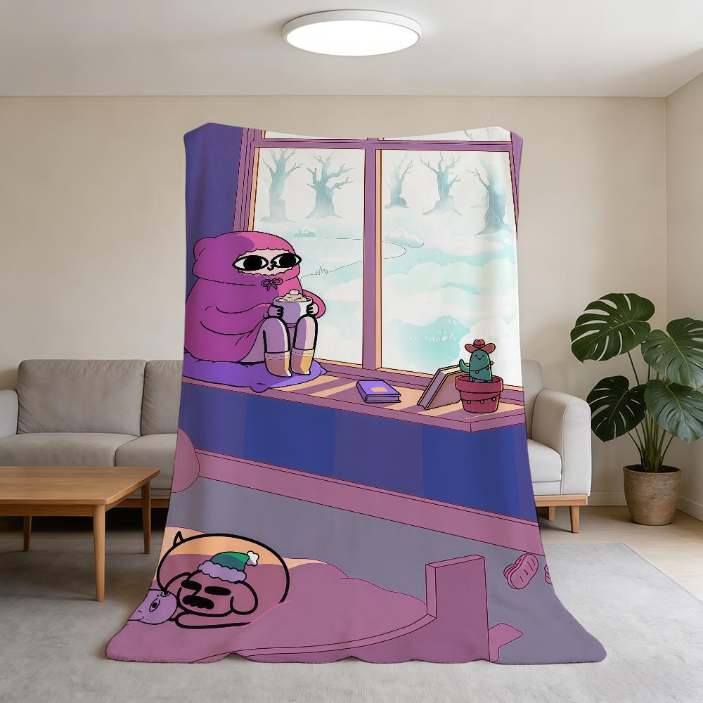 Blanket Super Warm Comfortable K-Ketnipz Plush Throw Blanket Child Cartoon Meme Cute Home Sofa Bedroom Gift