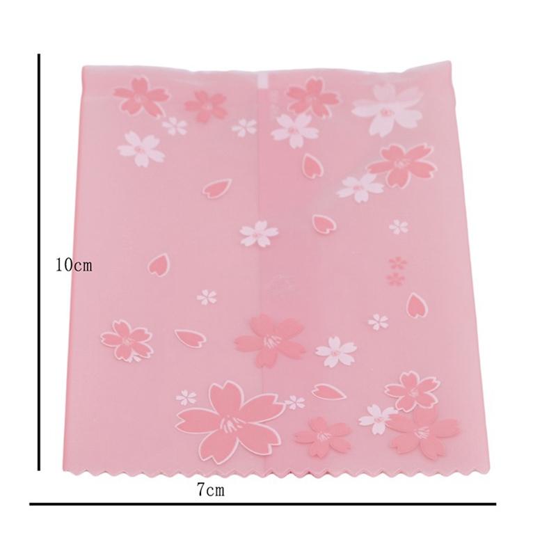 100Pcs Cherry Blossom Frosted Cookie Egg Yolk Cake Packaging Bag Sealed Cellophane Bags Biscuit Candy Baking Pouches