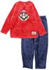 Kaitak Family Super Mario Kids' Long Sleeve Fleece Pajamas for Winter, Red and Green, Sizes 100cm, 110cm, 120cm, 130cm, and 140cm (120cm, Red)