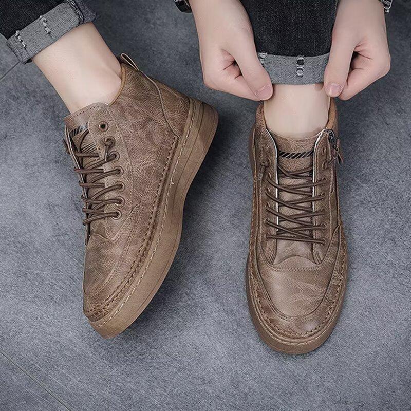 Breathable Business Casual Shoes for Men Anti Slip Leather Shoes, Sports Board Shoes for Men Sneakers for Teens