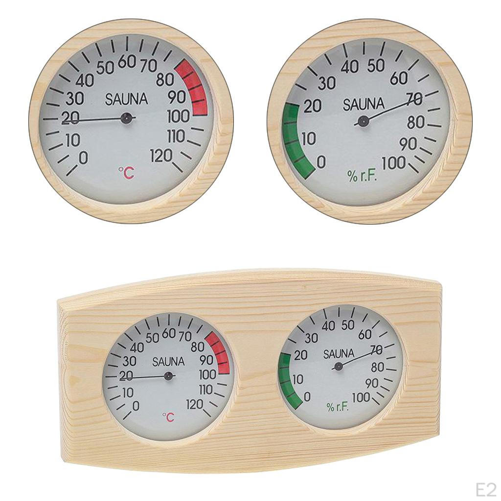 Sauna &Hygrometer Wood Hygrothermograph Room Accessories