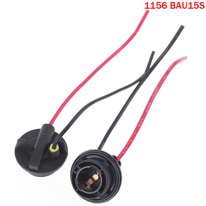 2pcs 1156 1157 Bulb Socket BAY15D Lamp Holder P21/5W Adapter Base Connector For Brake Light Plastic Car Accessories