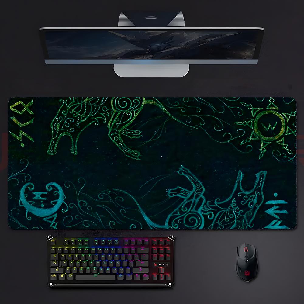 Mythology Ancient NNorse Mythology Mouse Pad Large Gaming Mousepad With Stitched Edges Thickened Desk Mat Pc