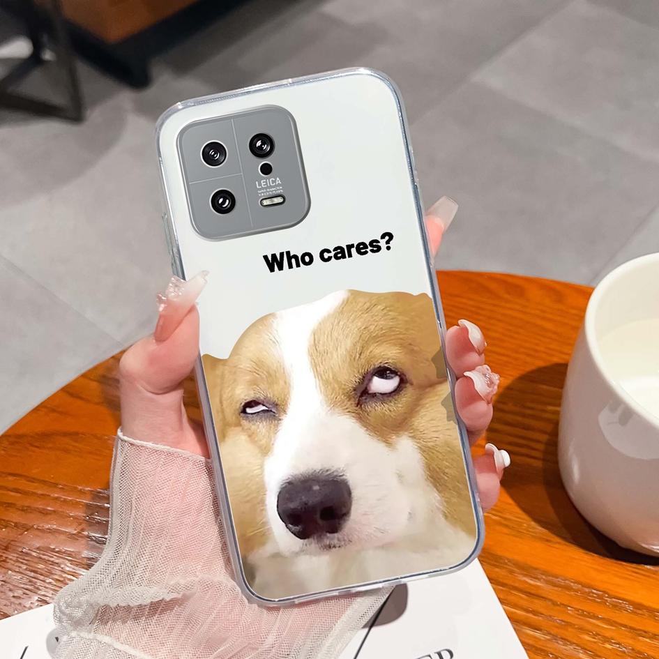 Для Xiaomi 13 14 12 12S 12T 12X Ultra Lite Poco M7 X7 Pro чехол для телефона милый мультяшный рисунок животного прозрачный силиконовый защитный чехол для Xiaomi Capa