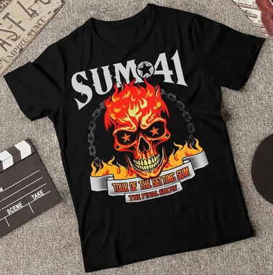 Sum 41 Тур Setting Sum 2024-2025 Тур футболка KN470 Унисекс футболка