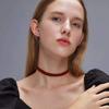 Модные Сексуальные Панк Готические Черные Бархатные Чокеры Ожерелья Простая Винтажная Цепочка на Ключицу Женская Девичья Вечеринка Ювелирные Аксессуары