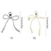 Sparkling Keyring with Dazzling Bowknot Pendant Stylish Bowknot Pendant Keyring Lovely Phonechain Key Chain Decoration