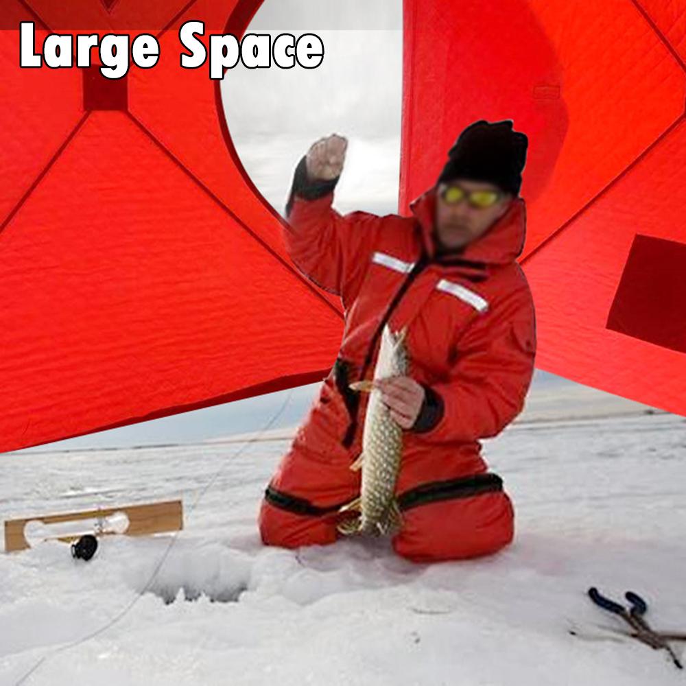 Portable Ice Fishing Shelter Easy Set-up Winter Fishing Tent Ice Fishing Tent Waterproof &