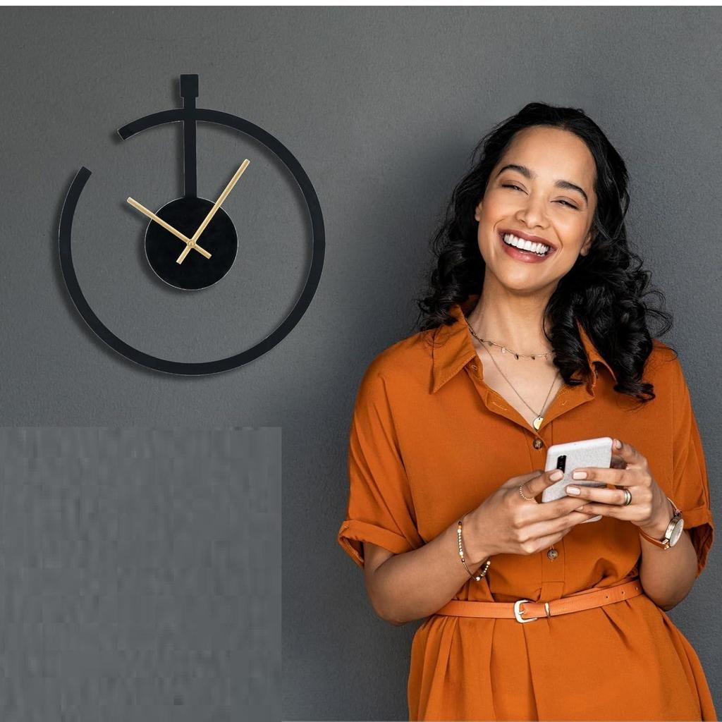 Настенные часы для дома, офиса, гостиной, спальни, детской комнаты и кухни (40 х 40 см) | Большой размер Стильный Новейший Домашний Декор | (Включенная батарея)