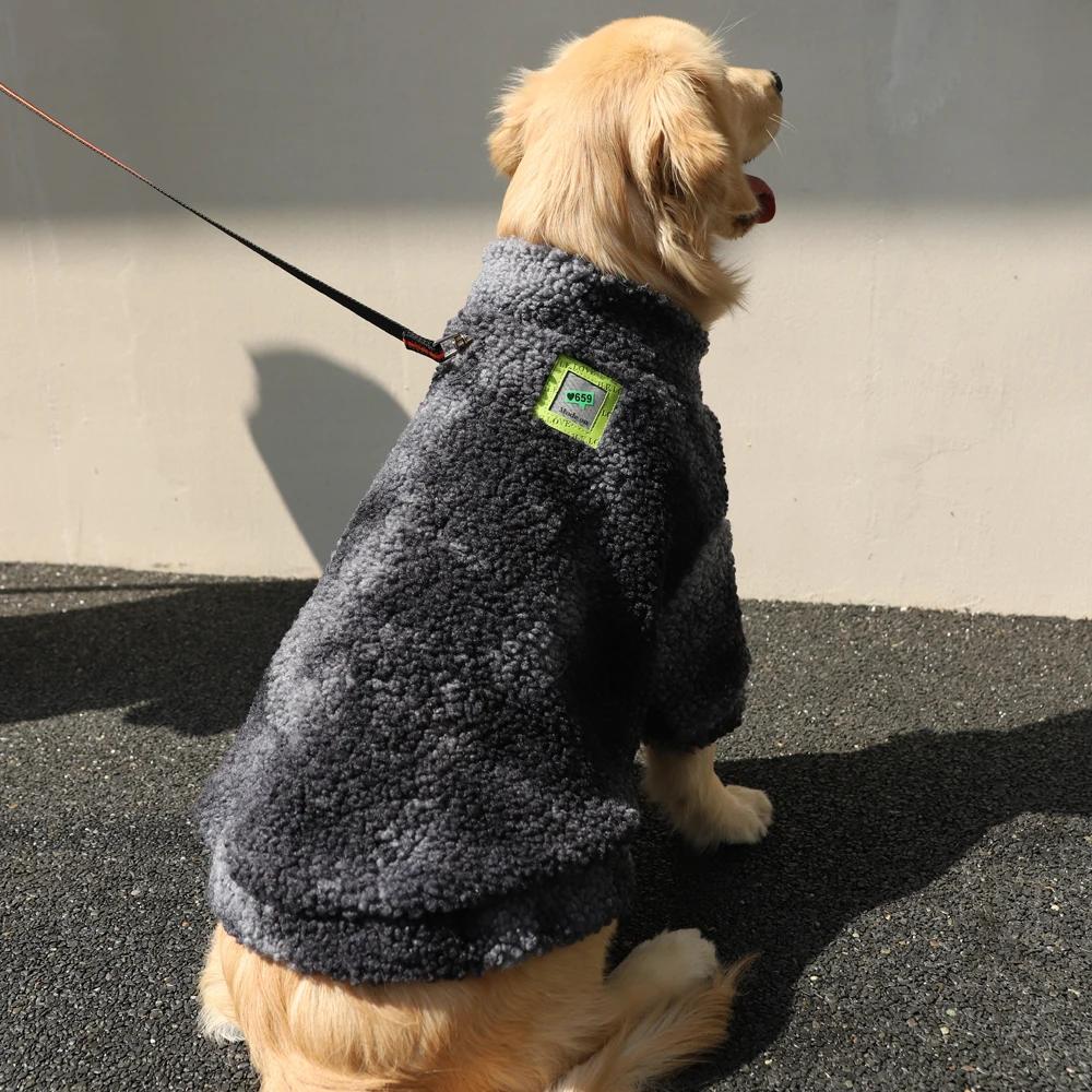 Windproof Winter Coat for Medium to Large Dogs 3XL-7XL Thick Lambs Wool Pet Jacket Big Dog Clothes Accessories
