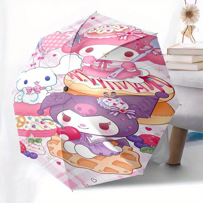 My Melody,Kuromi Automatic Umbrella-Foldable, Durable 8-Bone Design, Compact and Stylish, Great for Camping, Halloween, Christmas, Mother's