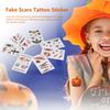 7pcs Fake Scars Tattoo Sticker Temporary Waterproof Zombie Makeup Tattoos for Halloween