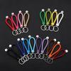 2Pcs/Set Pu Leather Braided Woven Rope Keychain Diy Bag Pendant Key Chain Holder Key Car Trinket Keyring Men Women Gift Jewelry