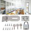 Burglar-Proof Household Door Clasp Lock Gate Bolt Shed Latch Padlock Hasp