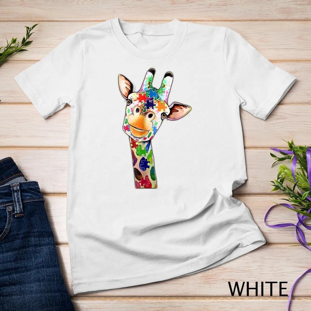 Cute Giraffe Happy Autism Day Awareness and Support T shirt