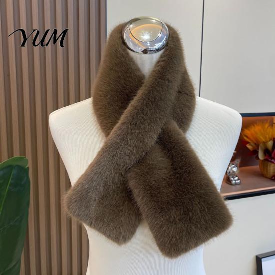 Fashionable Winter Accessories for Women Faux Fur Scarf, Neck Warmer Cold Weather, Short Collar Scarves, Soft Comfortable Velvet Scarf Dating