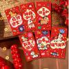 12/15 шт. Счастливые Красные Конверты Китайский Стиль Поздравление с Новым Годом Красные Пакетики на Новый Год Дизайн с Золотой Фольгой Год Лошади 2026