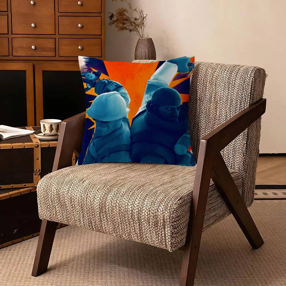 Game Hot TTeam FFortress TF Cushion Cover Pillowcase Upholstery Sofa Throw Pillow Home Decor Pillowcas