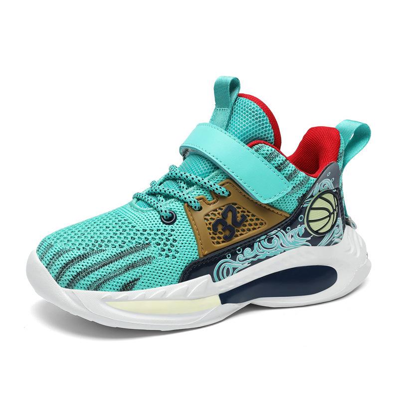 Баскетбольные кроссовки для мальчиков 6-12 лет Летние дышащие сетчатые кроссовки для детей Среднего и старшего возраста Модные и легкие