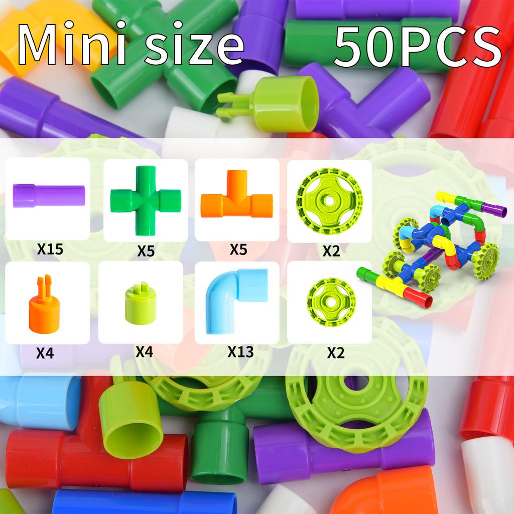 Children'S Water Pipe Splicing Block Large Particle Toy Puzzle Assembly Puzzle 3 To 6 Year Old Boys and Girls Baby